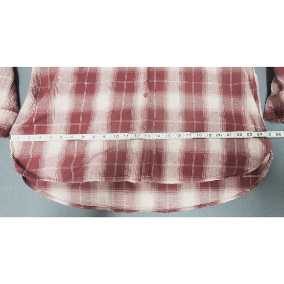 Time and Tru Shirt Womens Size XL Red Plaid Flannel‎ Long Sleeve - Picture 4 of 7